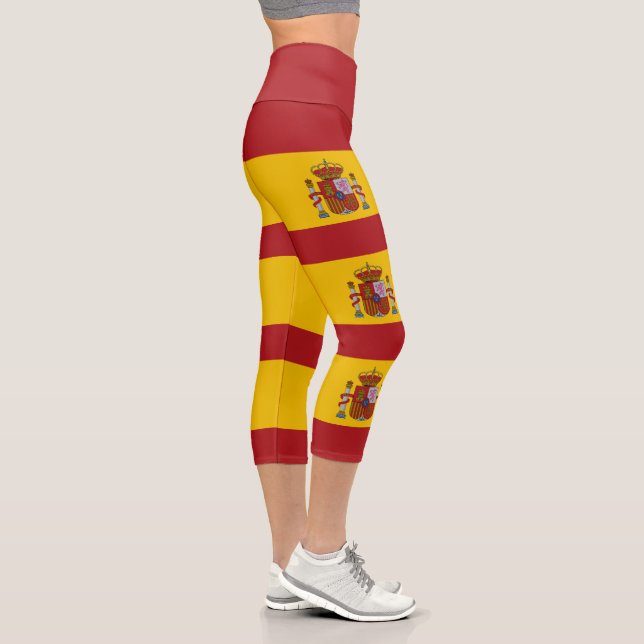Spanische Flagge Capri Leggings (Rechts)