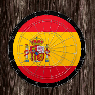 Spanische Flagge Dartboard / Spanien / Spielbrett Dartscheibe