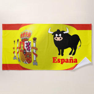 Spanische Flagge Design Strandtuch