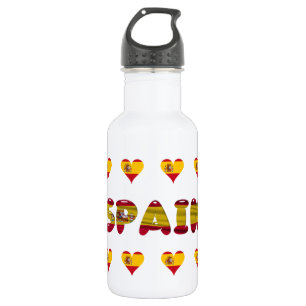 Spanische Flagge Edelstahlflasche