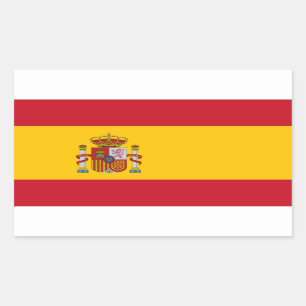 Spanische Flagge, Flagge Spaniens Rechteckiger Aufkleber