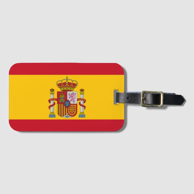 Spanische Flagge Gepäckanhänger (Vorderseite (Horizontal))