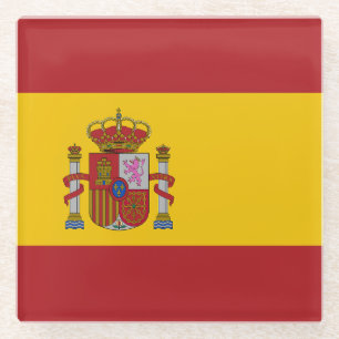 Spanische Flagge Glasuntersetzer