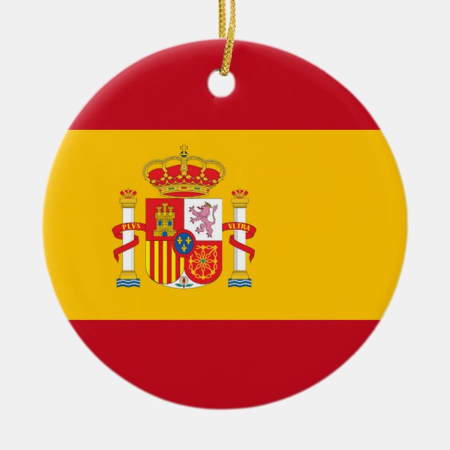 Spanische Flagge Keramik Ornament (Vorne)