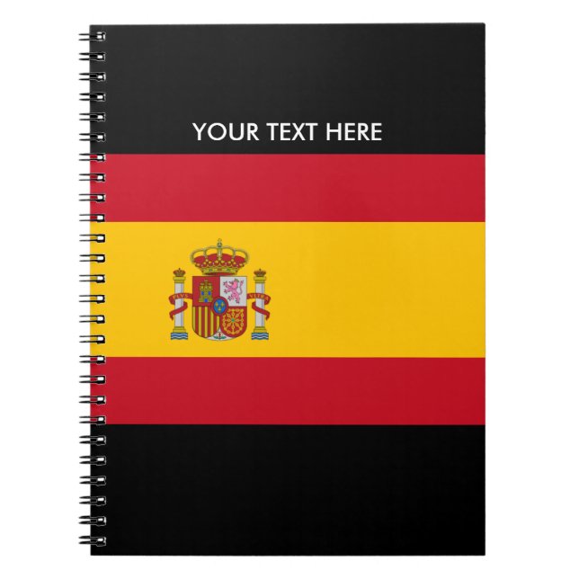 Spanische Flagge kundenspezifischen gewundenen Notizblock (Vorderseite)