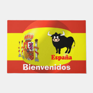 Spanische Flagge mit Bullauge Fußmatte