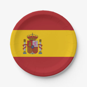 Spanische Flagge Pappteller