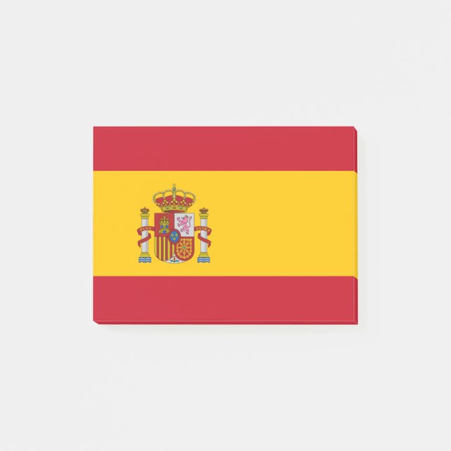 Spanische Flagge Post-it Klebezettel (Vorderseite)