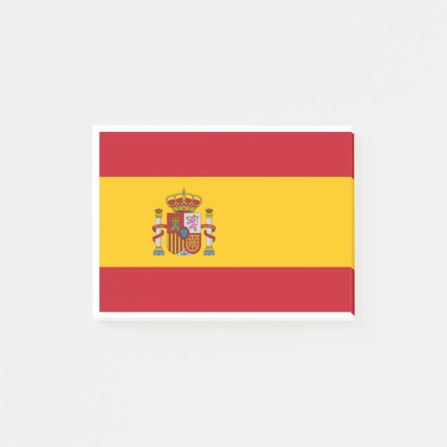 Spanische Flagge Post-it Klebezettel (Vorderseite)