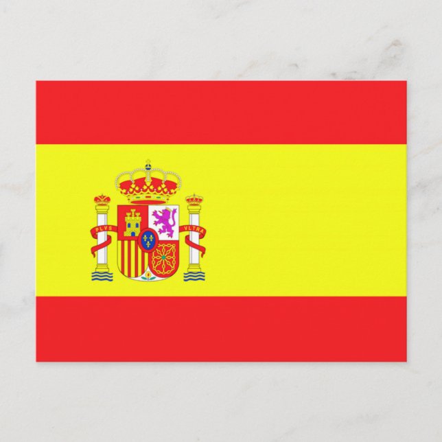 Spanische Flagge Postkarte (Vorderseite)