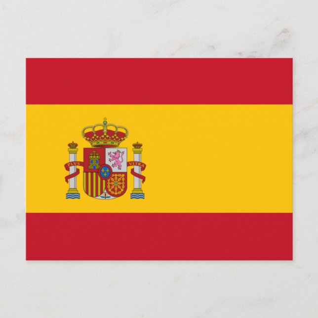 Spanische Flagge Postkarte (Vorderseite)