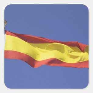 Spanische Flagge RF) Quadratischer Aufkleber