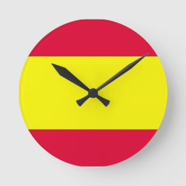 Spanische Flagge Runde Wanduhr