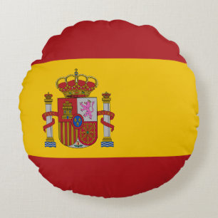 Spanische Flagge Rundes Kissen