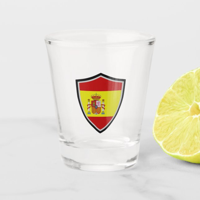 Spanische Flagge Schnapsglas (Vorderseite)