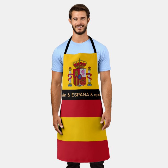Spanische Flagge Schürze, Spanien Koch Küche Schürze (Getragen)