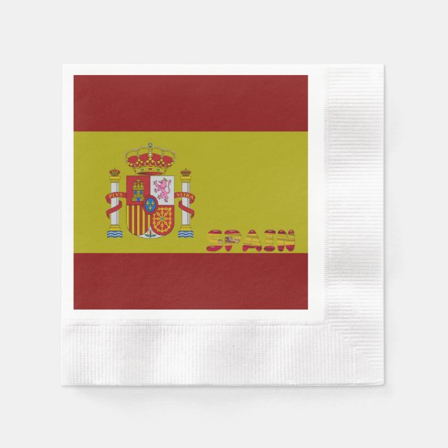 Spanische Flagge Serviette (Vorderseite)