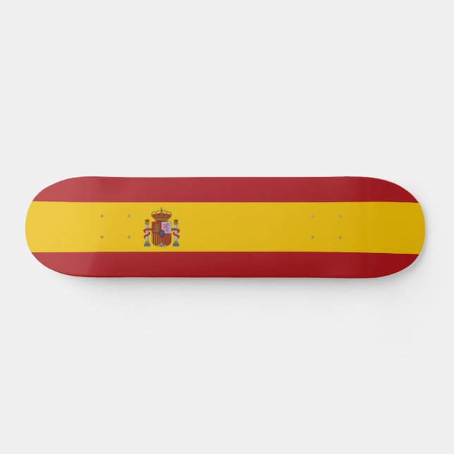Spanische Flagge Skateboard (Horizontal)