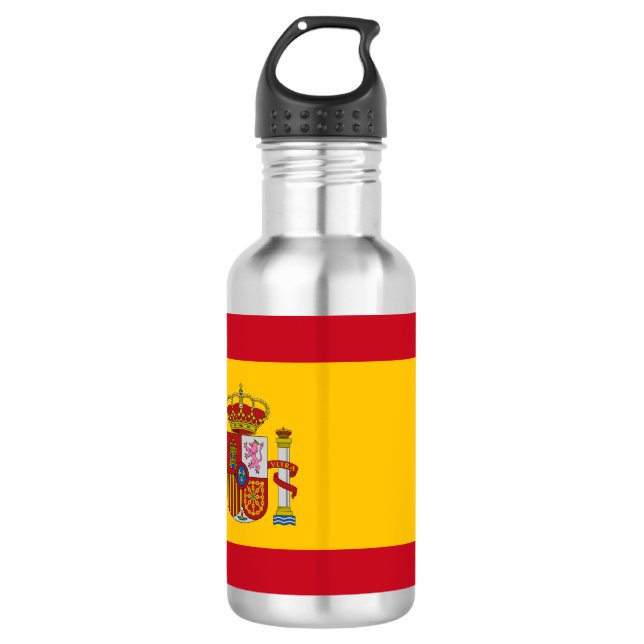 Spanische Flagge (Spanien) Edelstahlflasche (Vorderseite)