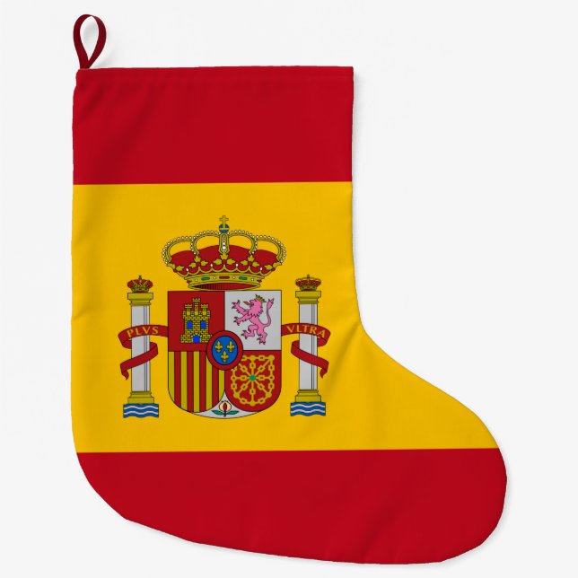 Spanische Flagge (Spanien) Großer Weihnachtsstrumpf (Vorderseite)