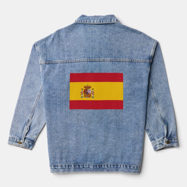 Spanische Flagge Spanien Jeansjacke (Rückseite)