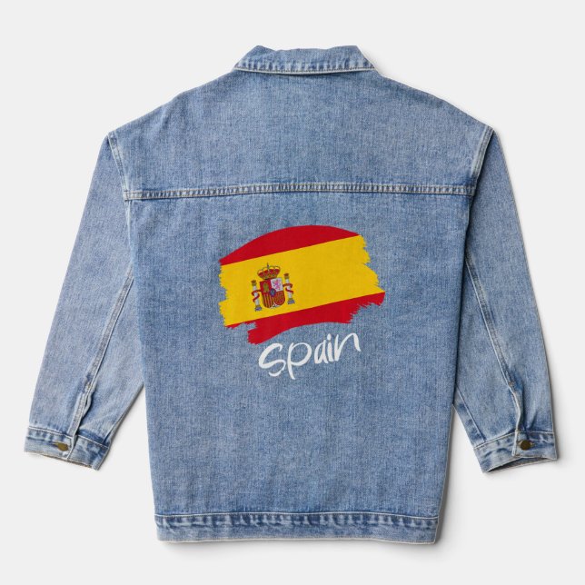 Spanische Flagge Spanien Jeansjacke (Rückseite)