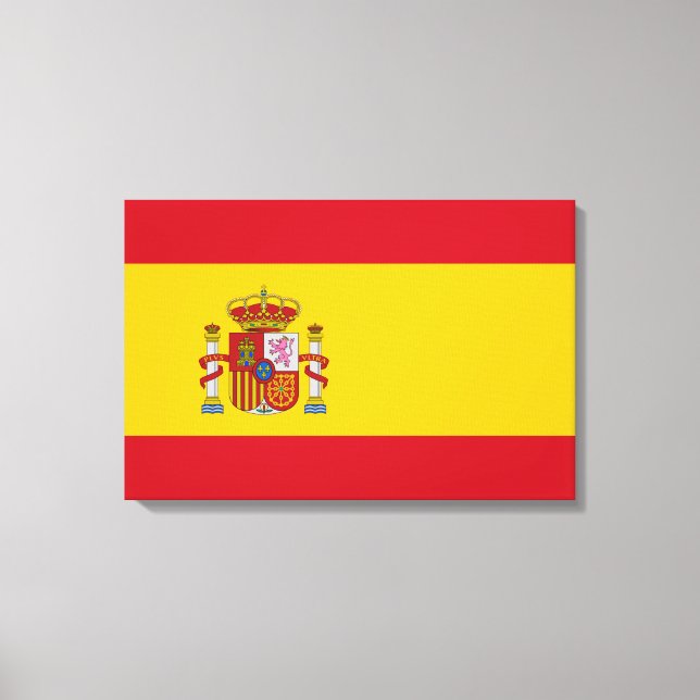 Spanische Flagge (Spanien) Leinwanddruck (Vorderseite)