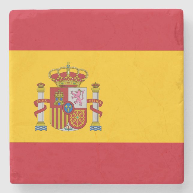 Spanische Flagge (Spanien) Steinuntersetzer (Vorderseite)