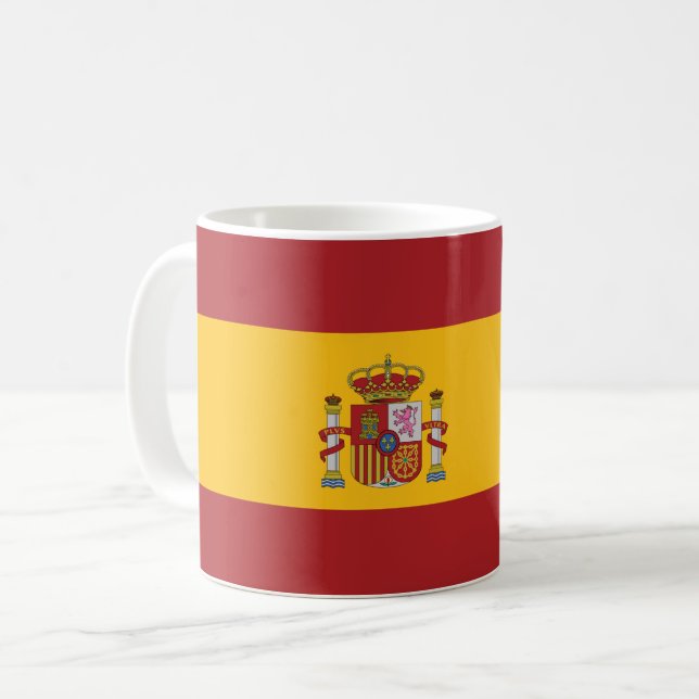 Spanische Flagge Spaniens Kaffeetasse (Vorderseite Links)