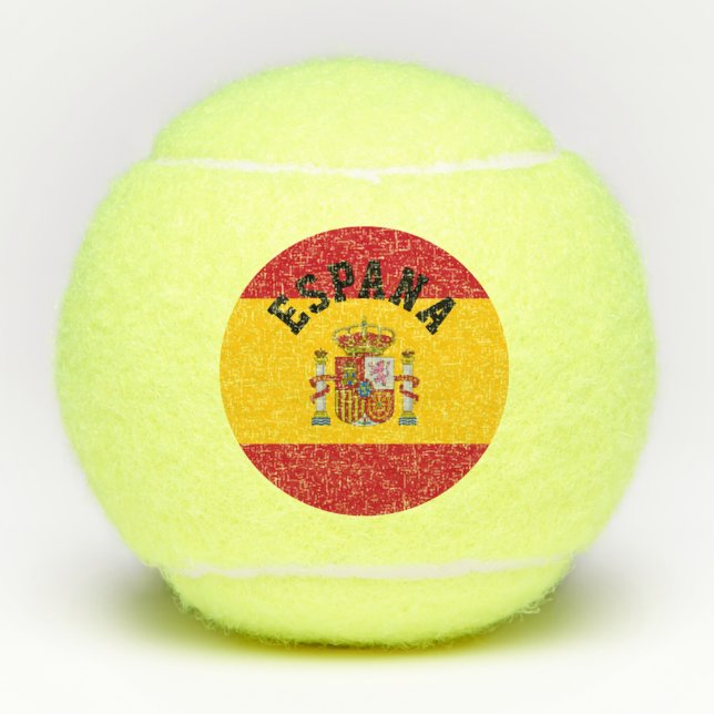 Spanische Flagge Spaniens Zoll-Monogramm kann von Tennisbälle (Vorderseite)