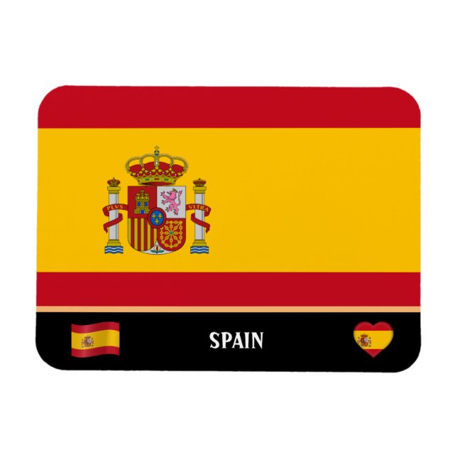 Spanische Flagge / Spanisches Land / Spanien Magnet (Horizontal)