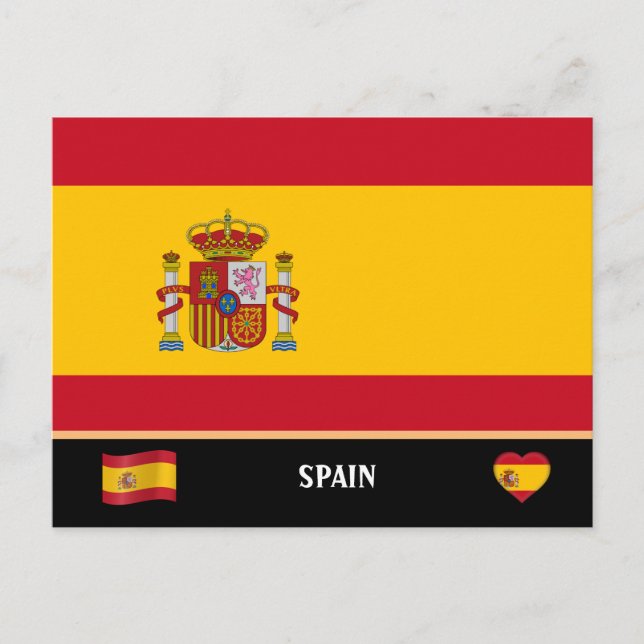 Spanische Flagge / Spanisches Land / Spanien Postkarte (Vorderseite)