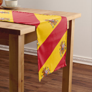 Spanische Flagge / Sport Fans Haus / Spanien Kurzer Tischläufer