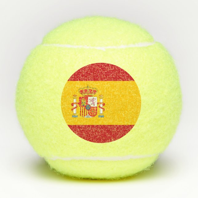 Spanische Flagge Tennisbälle (Vorderseite)