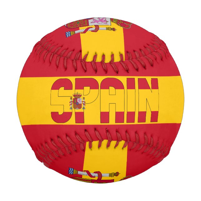 Spanische Flagge und Wappen Patriotisch Baseball (Vorderseite)