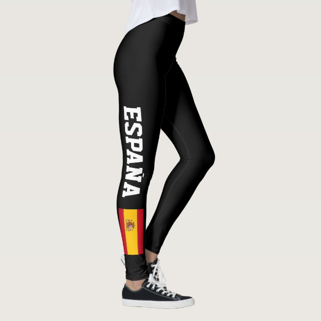 Spanische Flaggen-Leggings für Fitness trägt Leggings (Rechts)