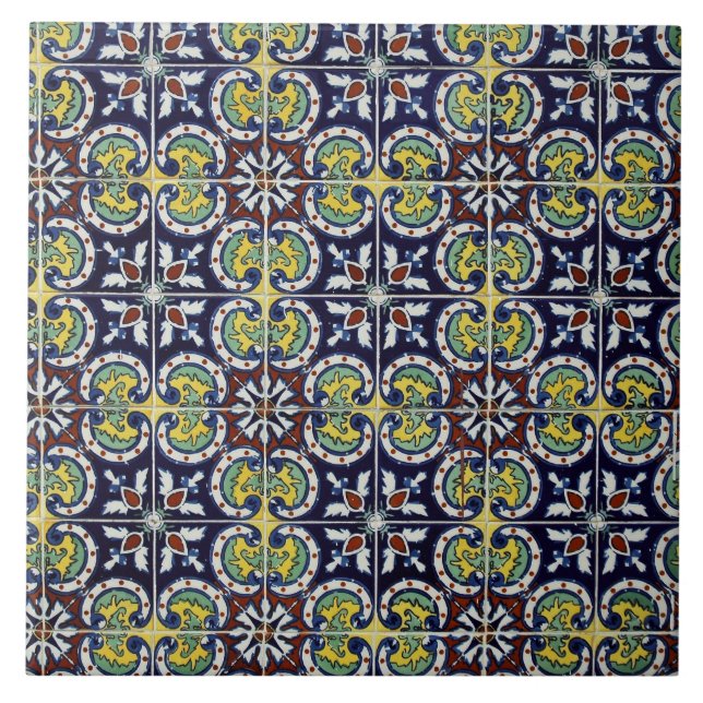 Spanische Fliese in Mexiko (Vorderseite)