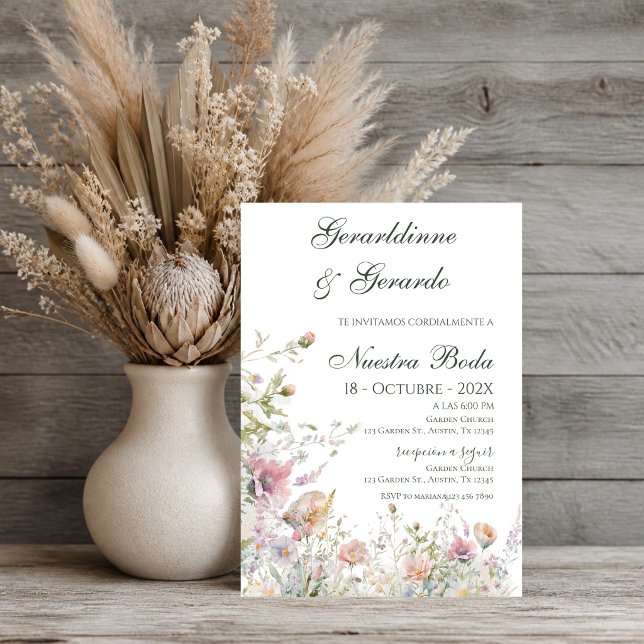 Spanische Florale Hochzeit Einladung (Von Creator hochgeladen)