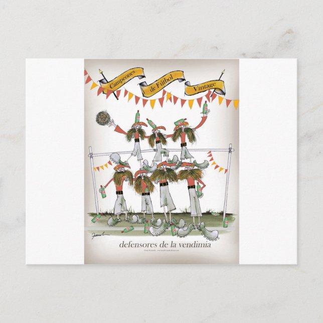 Spanische Fußballverteidigung Postkarte (Vorderseite)