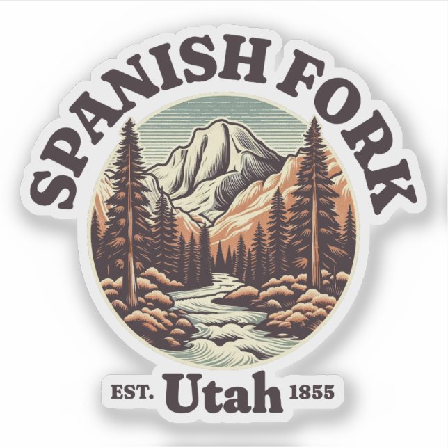 Spanische Gabel, Utah Aufkleber (Vorderseite)