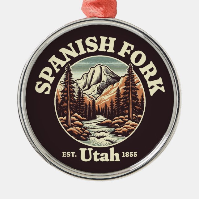 Spanische Gabel, Utah Ornament Aus Metall (Vorne)