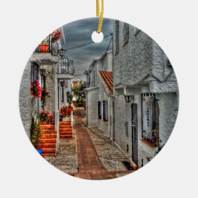 Spanische Gasse Keramik Ornament (Vorne)