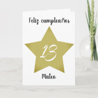 Spanische Geburtstagskarte Feliz 13 Cumpleaños