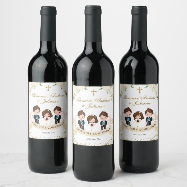 Spanische Geschwister Girl Wein Flaschen Etiketten (Flaschen)