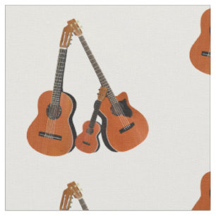Spanische Gitarre Acoustic Bass und Ukulele Stoff
