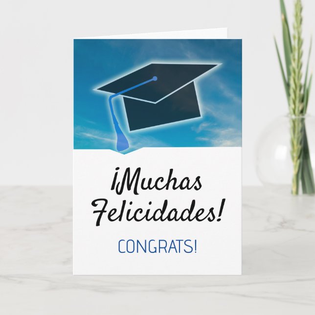 Spanische Glückwünsche Muchas Felicidades Karte (Vorderseite)