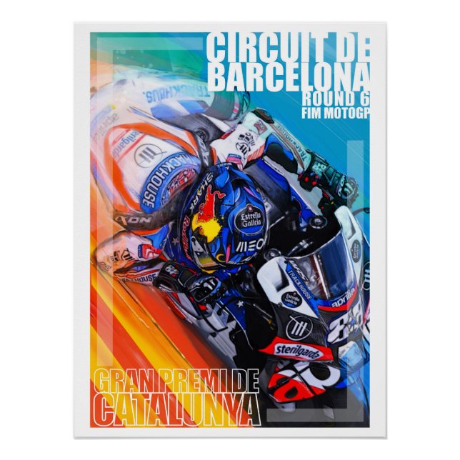 Spanische GP-Poster-Kunst von Murraymoto Poster (Vorderseite)