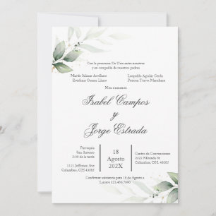 Spanische Grüne Einladung zur Hochzeit