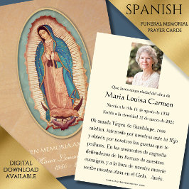 Spanische Guadalupe Foto Beerdigung Gebete Heilige Ankündigung