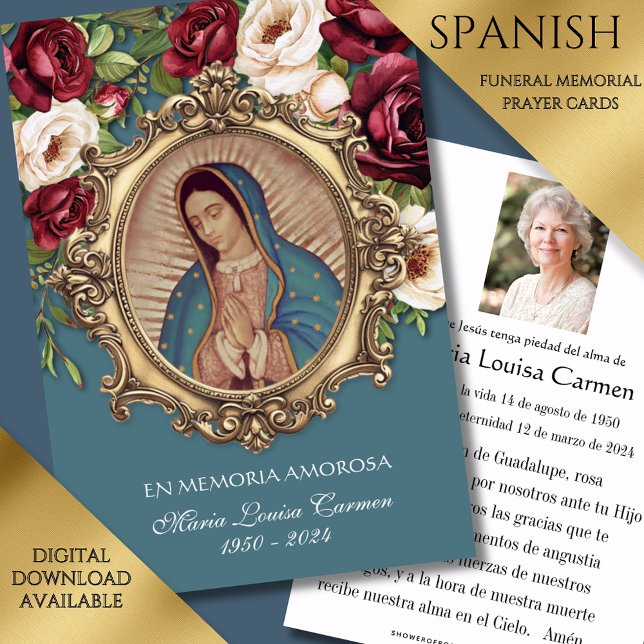 Spanische Guadalupe Foto Beerdigung Gebete Heilige Ankündigung (Von Creator hochgeladen)